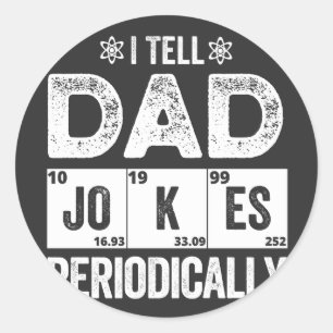 Ich erzähle Vater Jokes regelmäßig Runder Aufkleber