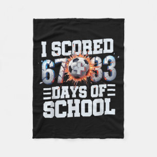 Ich erzielte 67+33 100 Tage der Schule Fußball Spo Fleecedecke