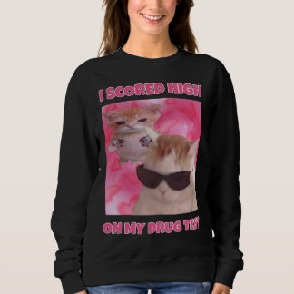 Ich erzielte hohe Katzenemmerfrauen Sweatshirt