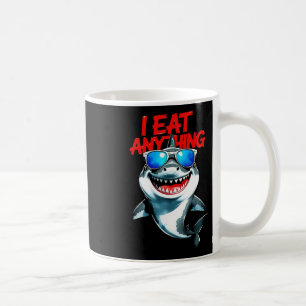 Ich esse alles - Cooler Hai-Attitude-Sticker Kaffeetasse