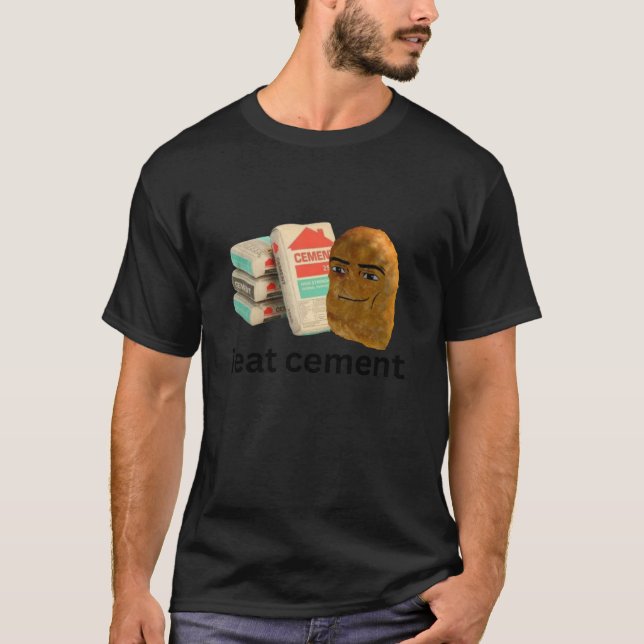 Ich esse Cement Funny verflucht Hühnchen Nugget Me T-Shirt (Vorderseite)