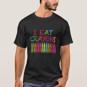 Ich esse Crayons Funny Crayon T-Shirt Funny Artist