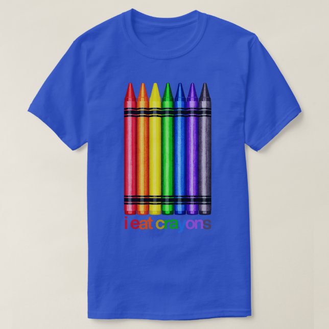 Ich esse Crayons T-Shirt (Design vorne)