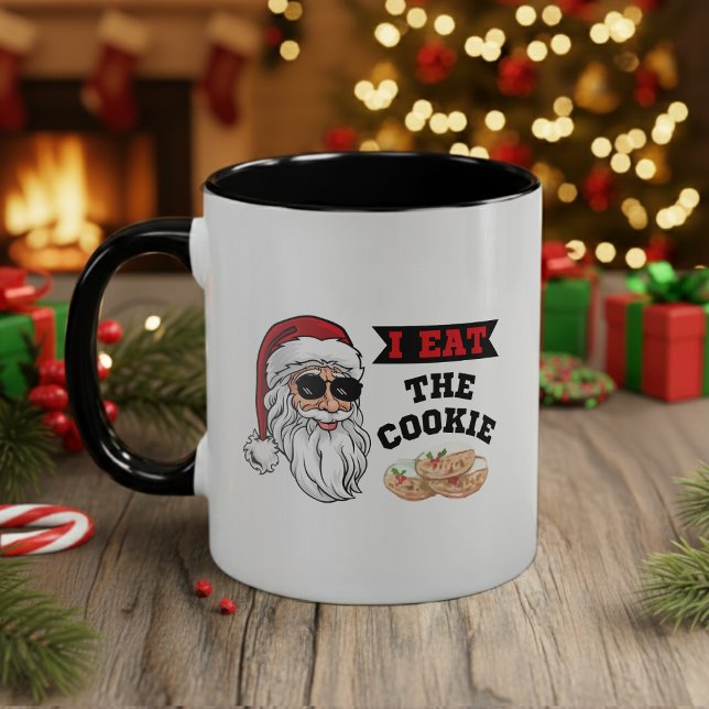 Ich esse das Keks Funny Dirty Joke Weihnachten Tasse (I Eat The Cookie Funny Dirty Joke Santa Christmas Mug
)