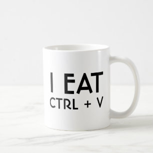 Ich esse Einfügen-Tastenkombination Pun Tasse