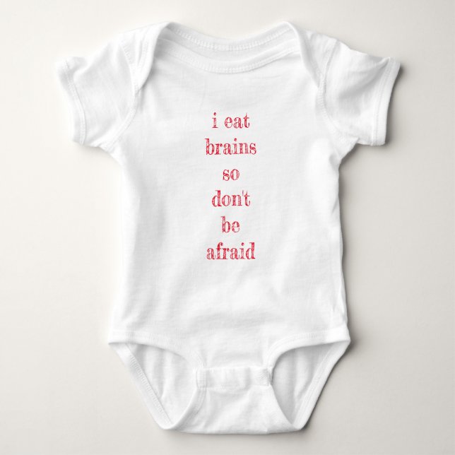 Ich esse Gehirne Baby Strampler (Vorderseite)