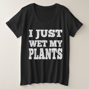 Ich esse gerade meine Pflanze in einem sonnigen Ga Große Größe T-Shirt