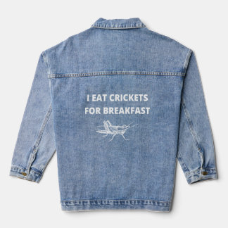 Ich esse Grillen für das Frühstück, um die Umwelt Jeansjacke