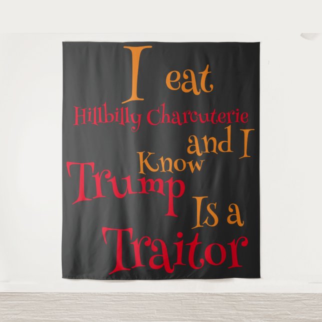 Ich esse Hillbilly Charcuterie und ich weiß, dass  Wandteppich (Vorderseite)