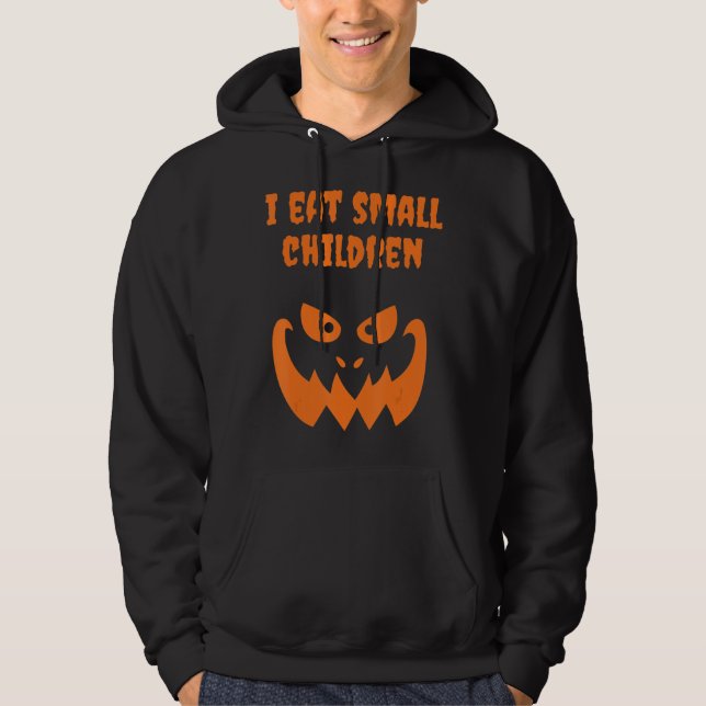 Ich esse kleine Kinder Halloween, schwangere Kostü Hoodie (Vorderseite)