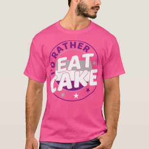 Ich esse lieber Cake Funny Ace Pride Asexual Pride T-Shirt