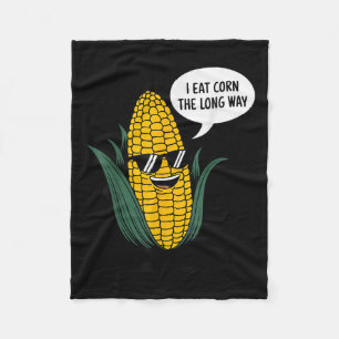 Ich esse Mais The Long Way Funny Food Quote Liebe Fleecedecke