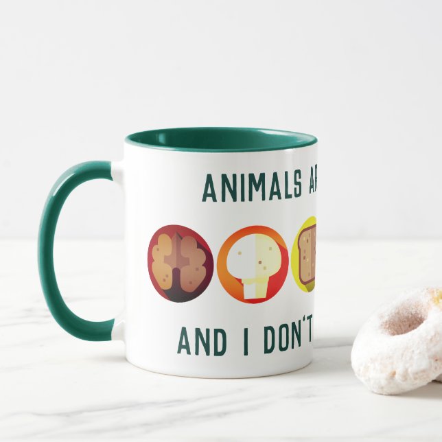 Ich esse meine Freunde nicht - Veganer Tasse (Mit Donut)