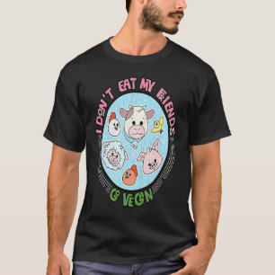 Ich esse meine Freunde nicht  Werde Veganer  Retro T-Shirt