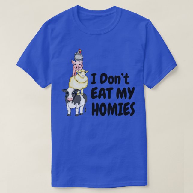Ich esse meine Häuser nicht Vegan vegetarisch T-Shirt (Design vorne)