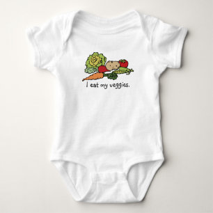 Ich esse meine Veggies. Baby Strampler