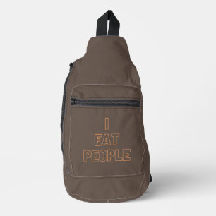 Ich esse Menschen Crossbody Bag