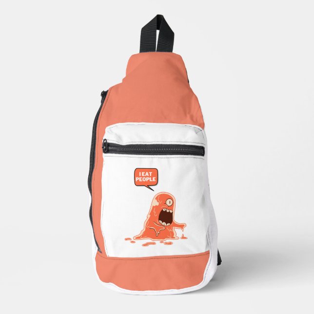 Ich esse Menschen Crossbody Bag (Vorderseite)