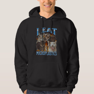 Ich esse Mikroplastik Lustiges Katzen-Meme-Bootleg Hoodie