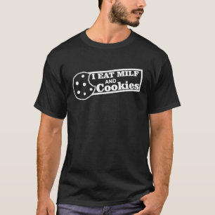 Ich esse MIL F und Cookies Mens Funny Adult Unpass T-Shirt