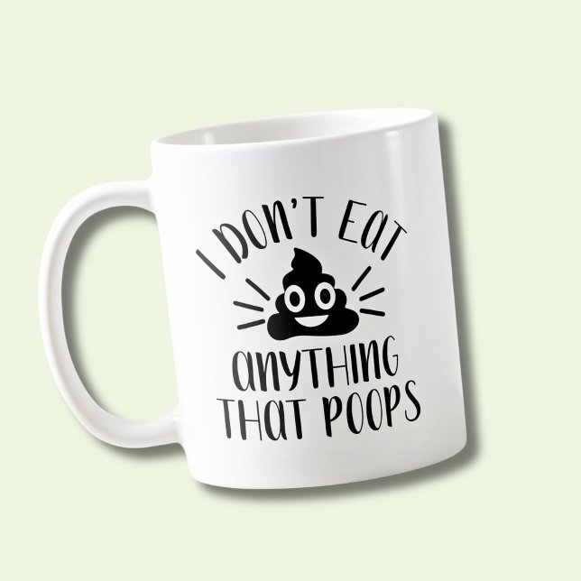 Ich esse nichts, was Kacke, Vegan Kaffeetasse (Von Creator hochgeladen)