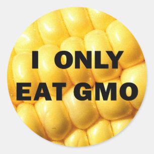 "Ich esse nur GMO" Aufkleber