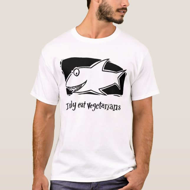 Ich esse nur Vegetarier T-Shirt (Vorderseite)