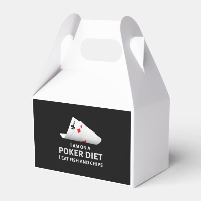 Ich esse Poker und esse Fisch und Chips Geschenkschachtel (Vorderseite)