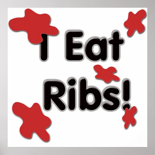 Ich esse Ribs Poster (Vorne)