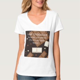 Ich esse Schokolade, weil das Leben besser schmeck T-Shirt