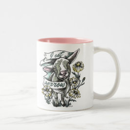 Ich esse Sorrow: Happy Goat und Daisis Zweifarbige Tasse