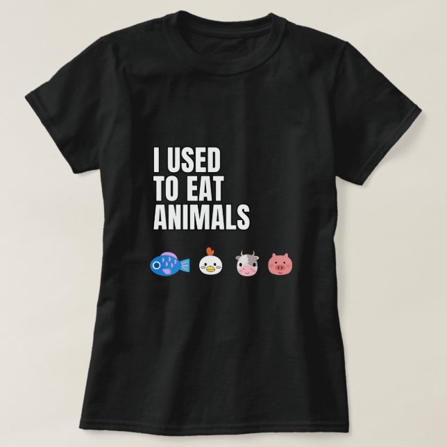 Ich esse Tiere Damen T-Shirt (Design vorne)