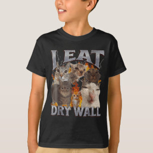 Ich esse Trockenbau Funny Cat Meme Bootleg Grafik T-Shirt