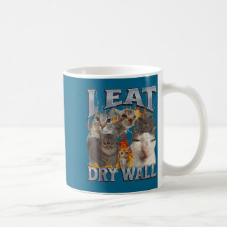 Ich esse Trockenbauplatte Lustige Katze Meme Bootl Kaffeetasse