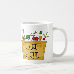 Ich esse, um Tasse zu leben
