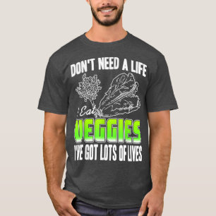 Ich esse Vegies Vegan vegetarische gesunde Geschen T-Shirt