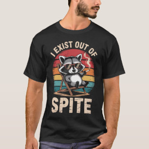 Ich existiere aus Trotz Lustiger Waschbär Vintage T-Shirt