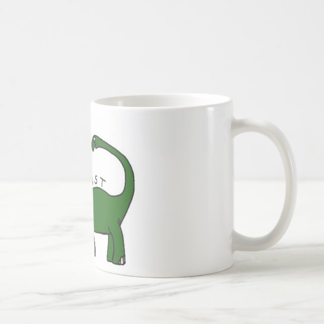 Ich existiere Brontosaurus-Dinosaurier-Tasse Tasse (Rechts)