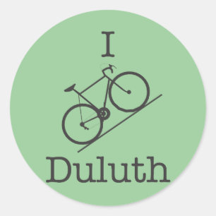 Ich fahre Duluth rad Runder Aufkleber