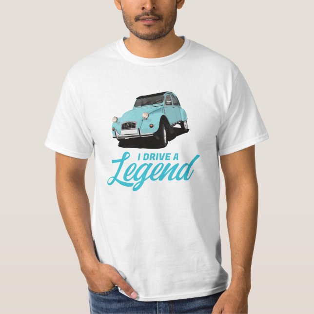 Ich fahre eine Legende - 2CV - in 29 Farben T-Shirt (Vorderseite)
