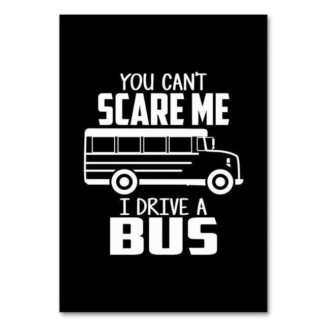 Ich fahre einen Bus Tischnummer (Vorderseite)