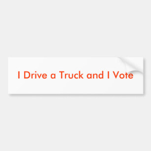 Ich fahre einen LKW und ich wähle Autoaufkleber
