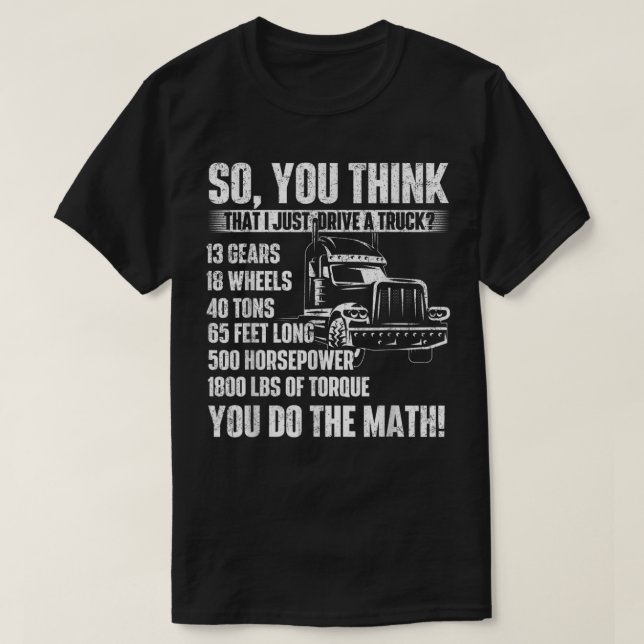 Ich fahre gerade einen LKWs Semi Truck Fahrer Big T-Shirt (Design vorne)