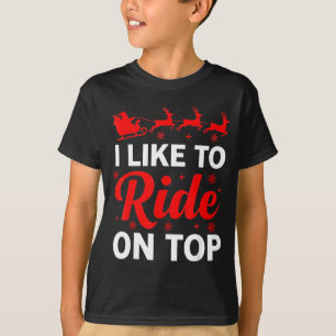 Ich Fahre Gerne Oben Lustige Weihnachtsmann-Paare T-Shirt