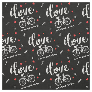  Ich fahre Liebe mit dem Fahrrad.Fahrradtuch. Herz Stoff
