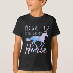 Ich fahre lieber mit meinen Pferdereiten-Eques T-Shirt