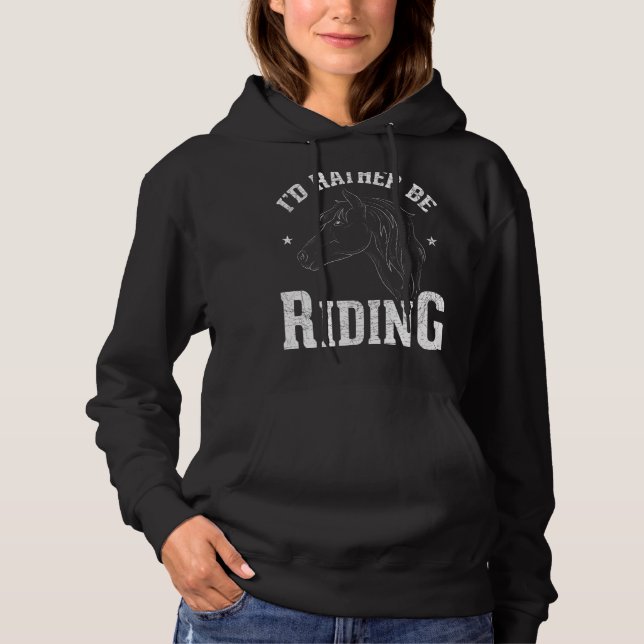 Ich fahre lieber Reitpferd Hoodie (Vorderseite)