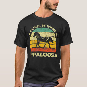 Ich fahre lieber Vintag mit meinem Appaloosa Pferd T-Shirt