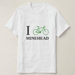 Ich fahre MINEHEAD rad (grüne Fahrrad-Ikone) T-Shirt