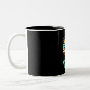 Ich fahre mit dem Mountainbike Zweifarbige Tasse